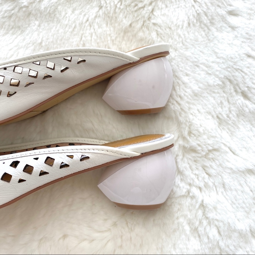 JAGGAR The Label Cage White Leather Heels - Picture 10 of 13